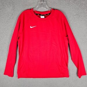 Nike Softball Shirt Top Women's M Red Pre-Game Softball Long Sleeve DC9106-657